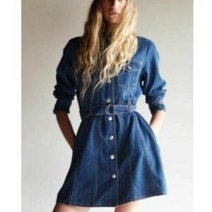 Zara long sleeve belted dress